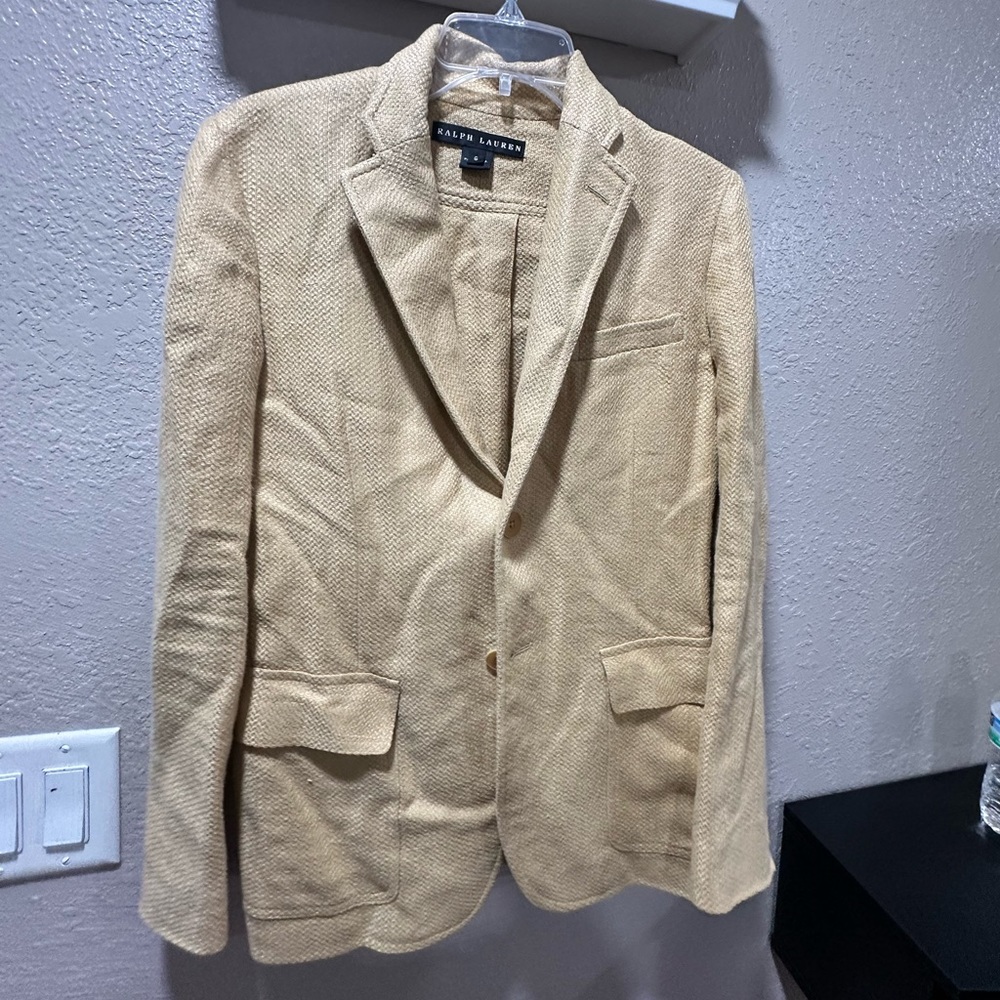 YELLOW/BROWN MUTARD RALPH LAUREN BLAZER